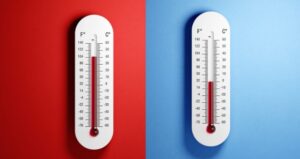 Temperature with both hot and cold temps