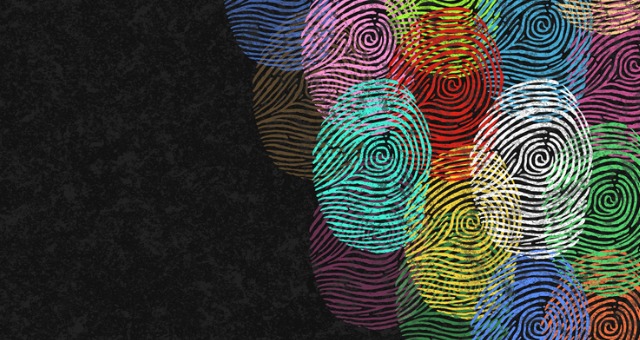 Different cultural identities with thumbprints