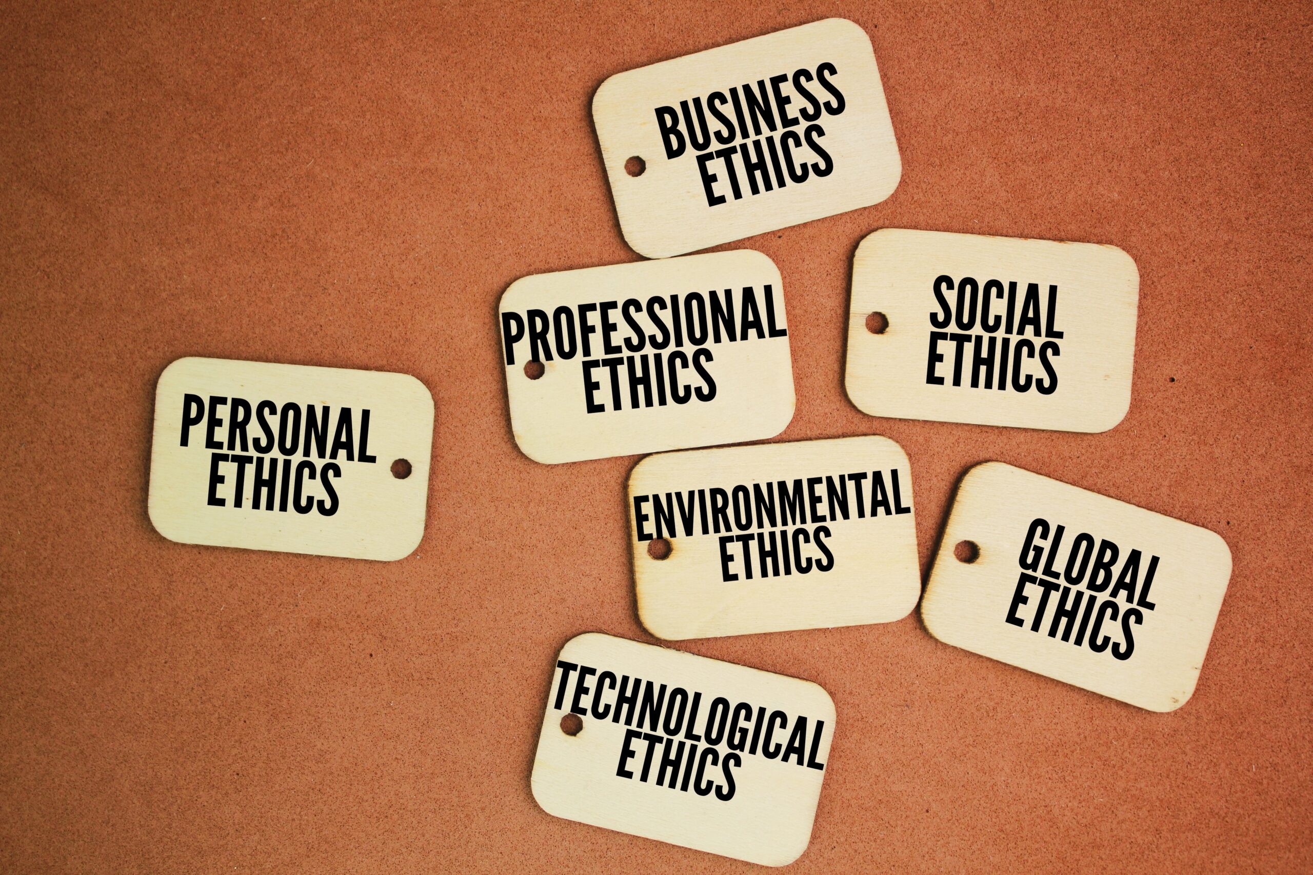 Personal Ethics, Professional Ethics, Business Ethics, Environmental Ethics, Social Ethics, Technological Ethics and Global Ethics. seven types of ethics that are widely recognized policy, business, responsibility, legal, ethics, code, ethical, computer, digital, technology, work, type, wood, professional, word, idea, concept, corporate, value, character, text, rule, strategy, letterpress, sign, integrity, letter, flat, set, vector, respect, honesty, good, person, trust, compliance, cyber, law, management, justice, ai, data, conduct, intelligence, fair, conceptual, company, choice, attitude, governance